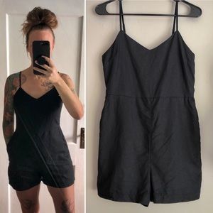 GAP black linen romper